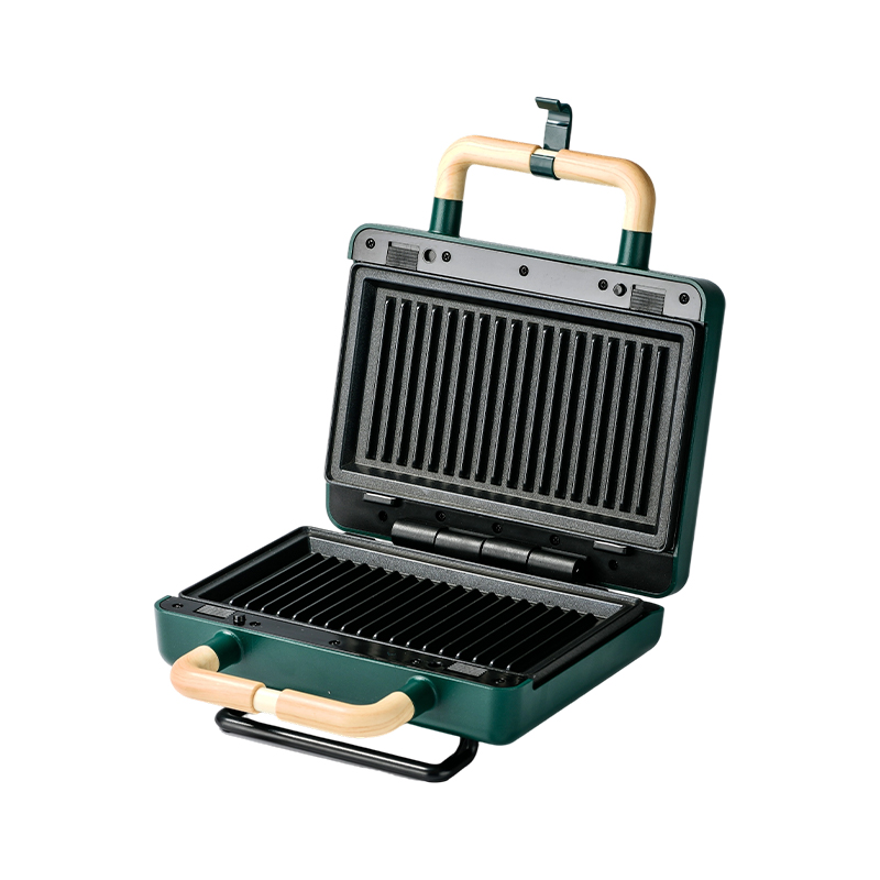 BJX-S003 800W vervangbare sandwichgrill voor 2 sneetjes