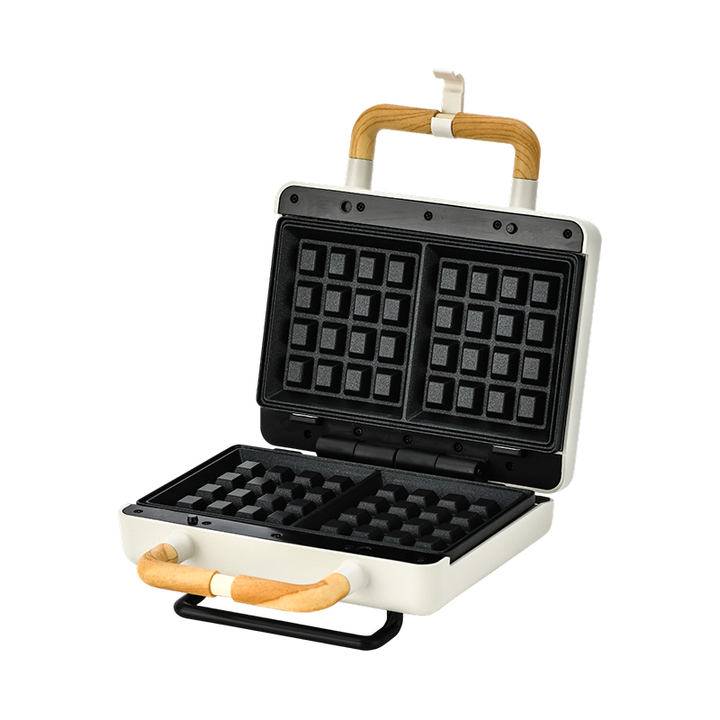 BJX-S003C 800W wafelijzer voor 2 sneden met vaste platen