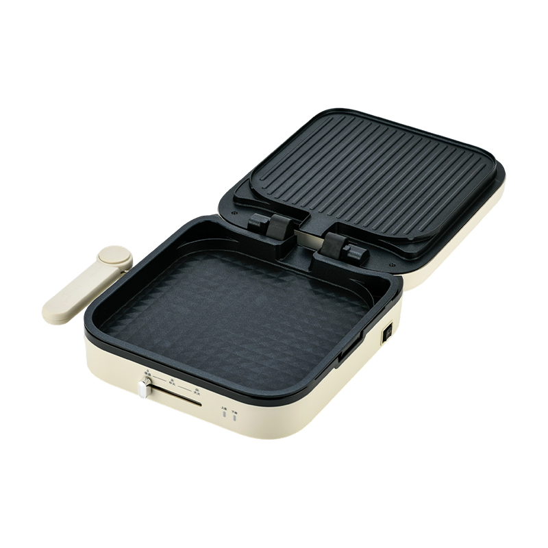 BJX-S023 Grote plaat van 28 x 28 cm met panini- en grillmaker met temperatuurregeling