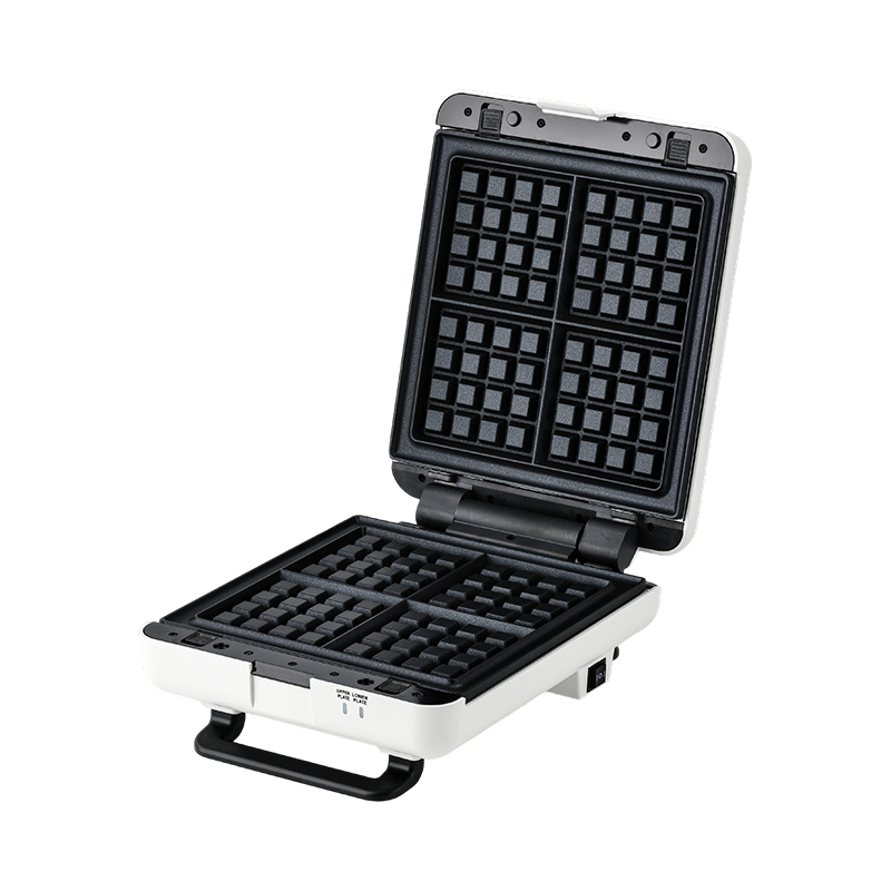 BJX-S026 4-slice 180° open grill- en tosti-ijzer met 3-niveaubediening en olielekbak